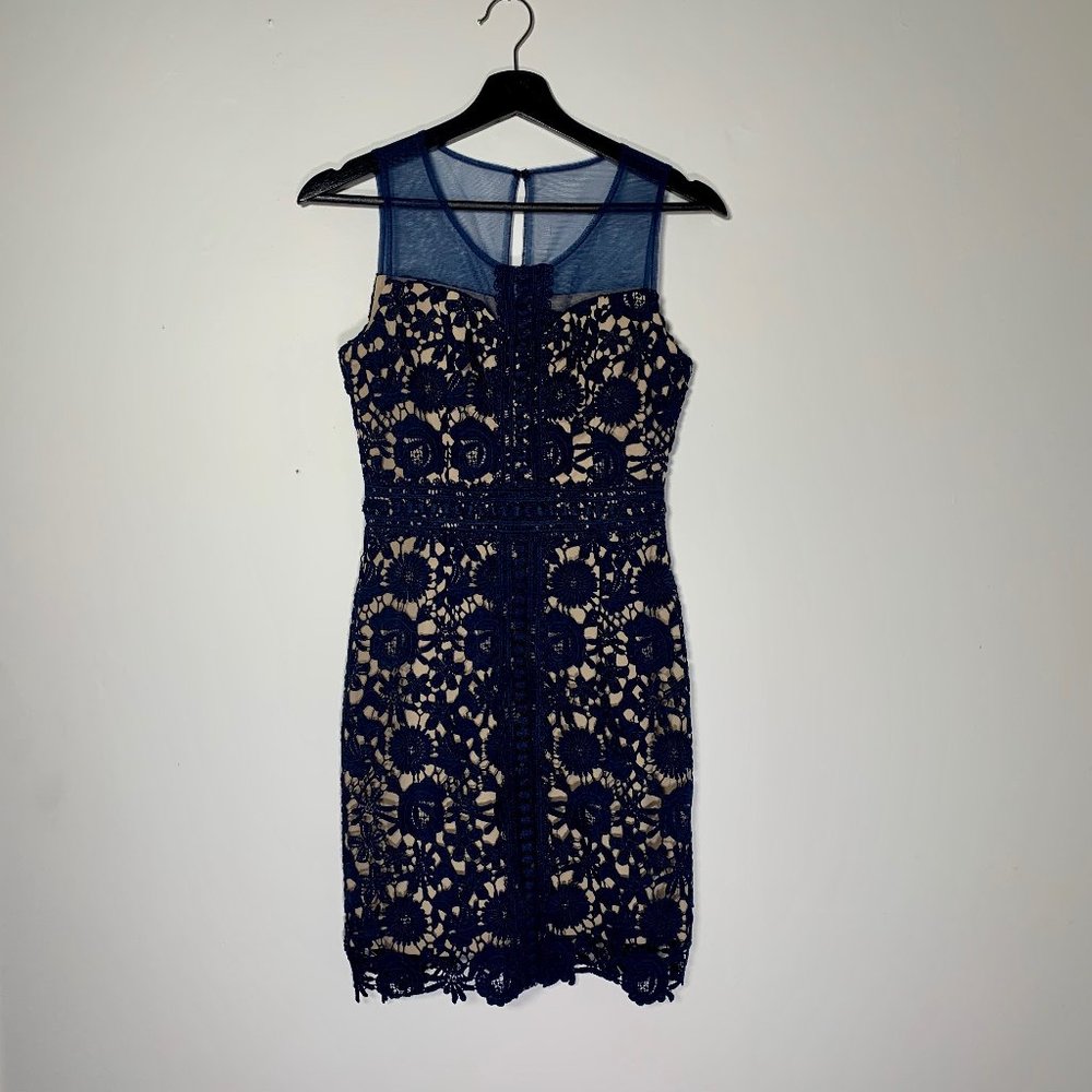 Brand new Liza Luxe navy lace dress